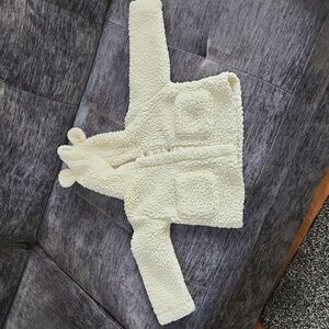 Mighty goods cream teddy bear fleece jacket 12 months
